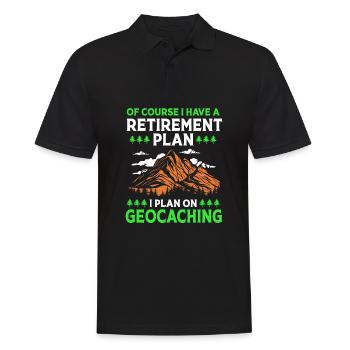 Geocaching Geocache Geocacher Pension - Men's Polo Shirt - black - Front - Kai (181cm)