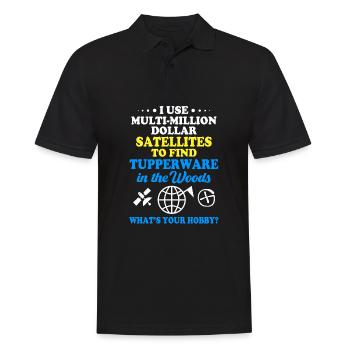 Geocaching Geocache Geocacher - Männer Poloshirt - Schwarz - Vorne - Kai (181cm)