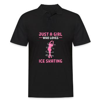 Ice skating Ice skating Ice skating - Men's Polo Shirt - black - Front - Kai (181cm)