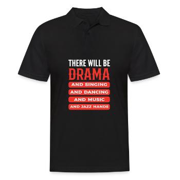 Theatre - Men's Polo Shirt - black - Front - Kai (181cm)