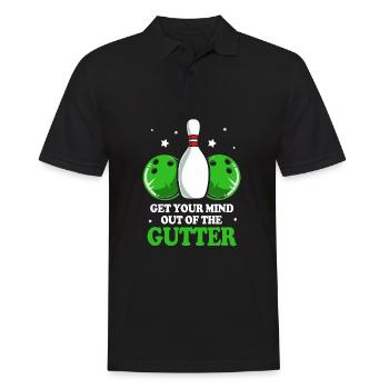 Bowling - Men's Polo Shirt - black - Front - Kai (181cm)