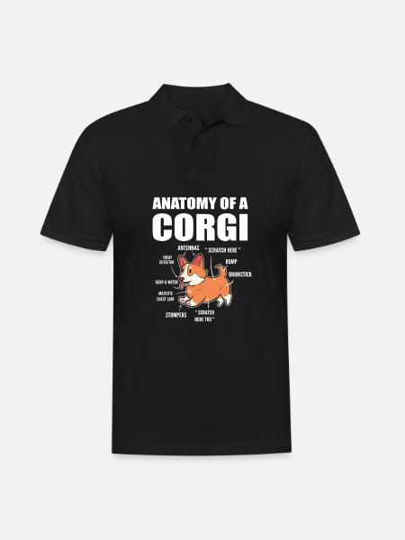Corgi Anatomy - Men's Polo Shirt - black