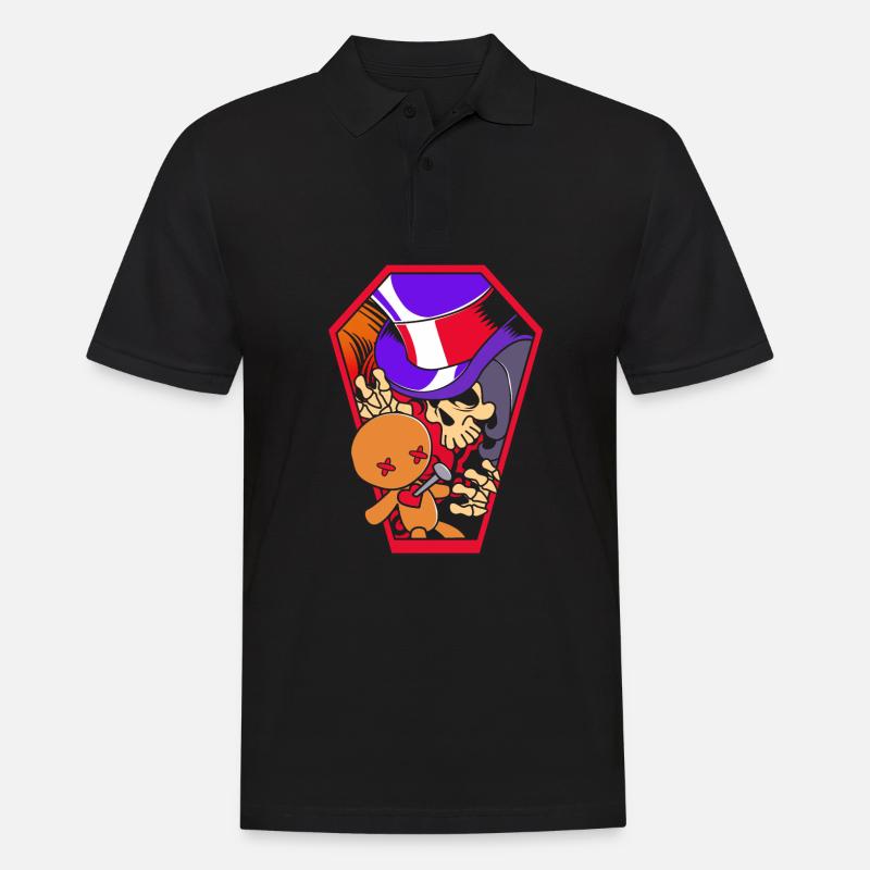 Voodoo Skelett - Männer Poloshirt - Schwarz