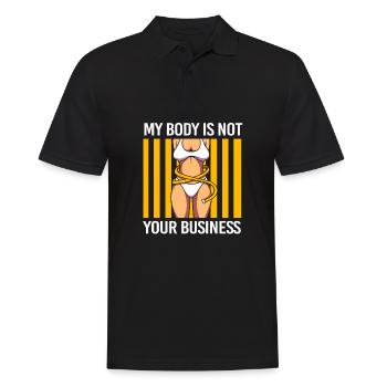 Body Positivity - Men's Polo Shirt - black - Front - Kai (181cm)
