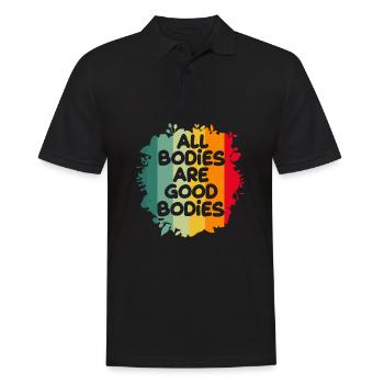 Body Positivity Feminist Feminismus Feministin - Männer Poloshirt - Schwarz - Vorne - Kai (181cm)