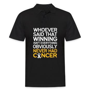 Cancer Child - Men's Polo Shirt - black - Front - Kai (181cm)