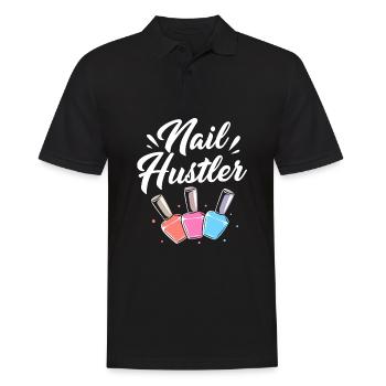 Nageldesignerin Nagel Kosmetik Kosmetikerin - Männer Poloshirt - Schwarz - Vorne - Kai (181cm)