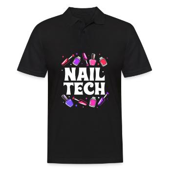 Kosmetikerin - Männer Poloshirt - Schwarz - Vorne - Kai (181cm)