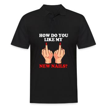 Nageldesignerin Nagel Kosmetik Kosmetikerin - Männer Poloshirt - Schwarz - Vorne - Kai (181cm)