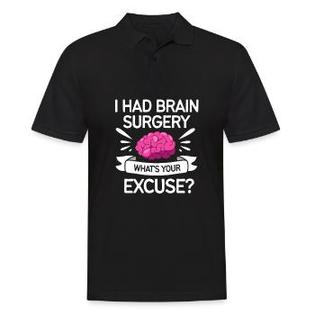 Brain Tumor Tumor Brain Cancer Survivor - Men's Polo Shirt - black - Front - Kai (181cm)
