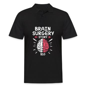 Brain Tumor Tumor Brain Cancer Survivor - Men's Polo Shirt - black - Front - Kai (181cm)