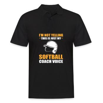 Softball Softball-Spieler - Männer Poloshirt - Schwarz - Vorne - Kai (181cm)