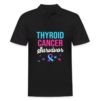 Thyroid cancer - Men's Polo Shirt - black - Front - Kai (181cm)