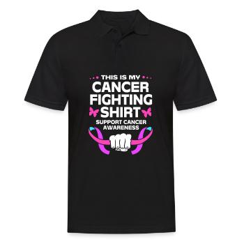 Thyroid cancer Thyroid cancer - Men's Polo Shirt - black - Front - Kai (181cm)