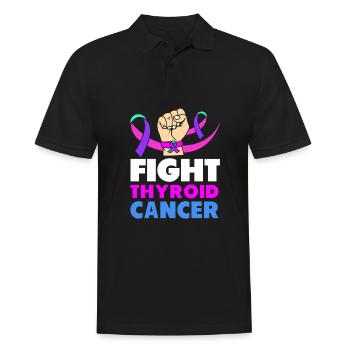 Thyroid cancer Thyroid cancer - Men's Polo Shirt - black - Front - Kai (181cm)