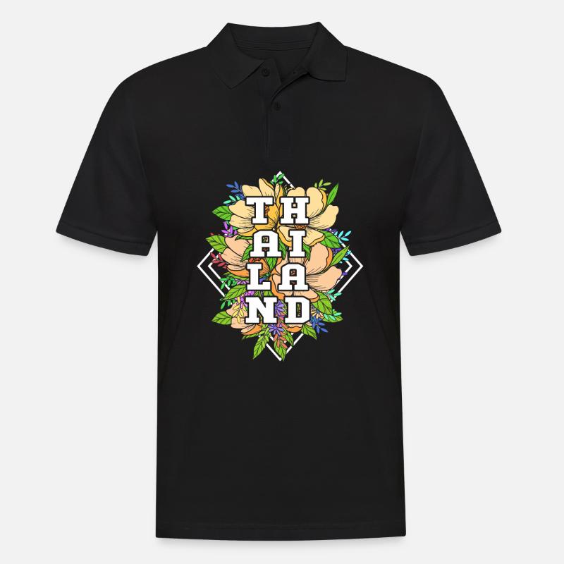Thai - Männer Poloshirt - Schwarz