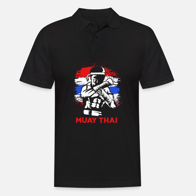 Muay Thai boxen - Männer Poloshirt - Schwarz