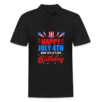 Fourth of July National Colors National Day United States - Men's Polo Shirt - black - Front - Kai (181cm)
