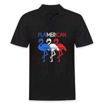 4 juillet Couleurs nationales Fête nationale des États-Unis - Polo Homme - noir - Devant - Kai (181cm)