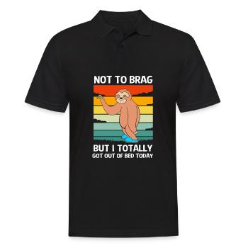 Sloth - Men's Polo Shirt - black - Front - Kai (181cm)