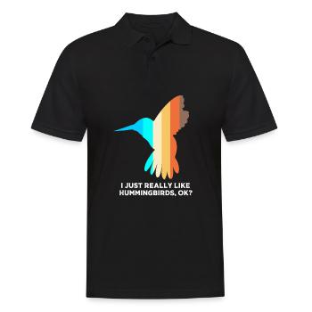 Hummingbird - Men's Polo Shirt - black - Front - Kai (181cm)