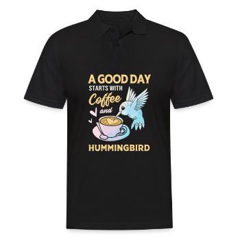 Hummingbird - Men's Polo Shirt - black - Front - Kai (181cm)