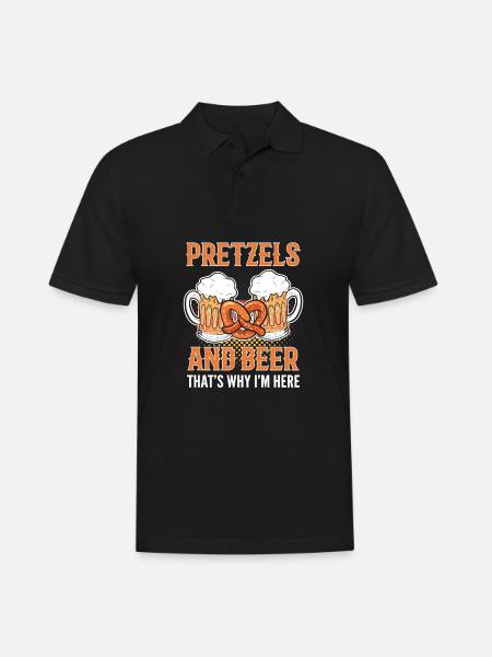 Deutschland Bretzel - Männer Poloshirt - Schwarz