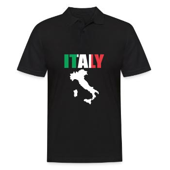 Italy - Men's Polo Shirt - black - Front - Kai (181cm)