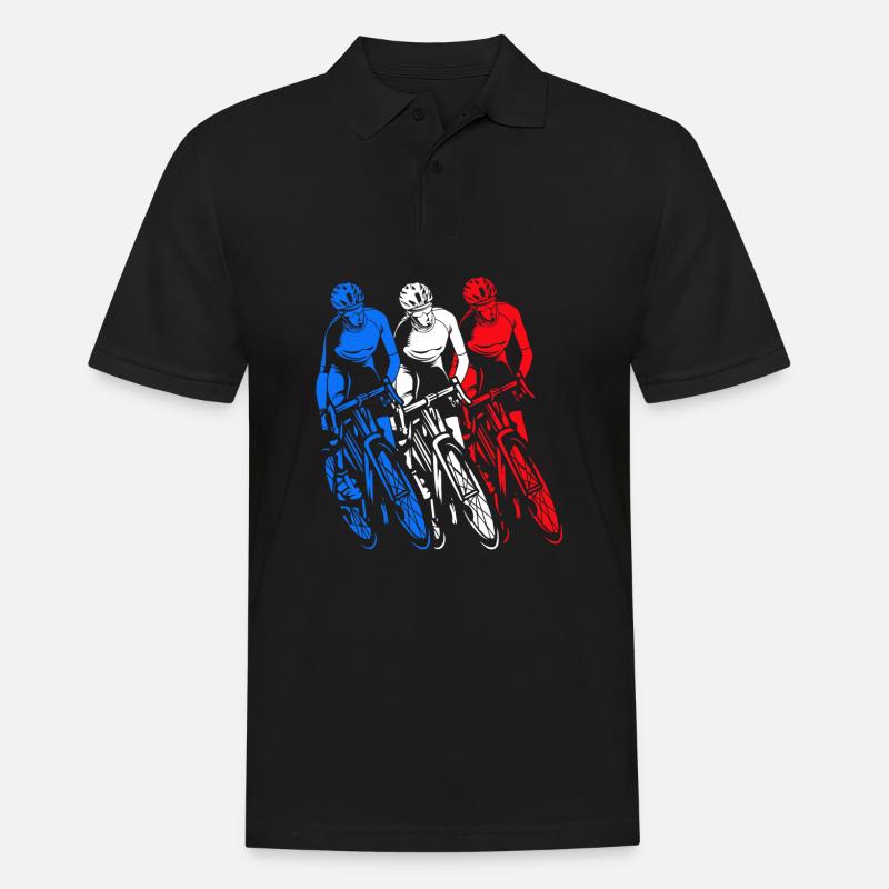 Frankreich - Männer Poloshirt - Schwarz