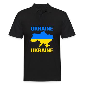 Ukraine - Männer Poloshirt - Schwarz - Vorne - Kai (181cm)
