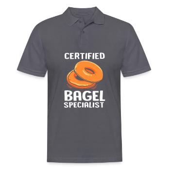 Bagel - Männer Poloshirt - Anthrazit - Vorne - Nico (186cm)