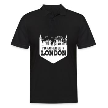 England English - Men's Polo Shirt - black - Front - Kai (181cm)