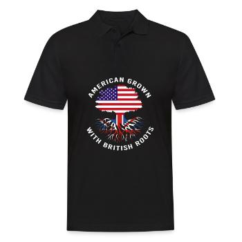 England English - Men's Polo Shirt - black - Front - Kai (181cm)