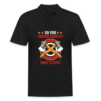 Axt - Männer Poloshirt - Schwarz - Vorne - Kai (181cm)