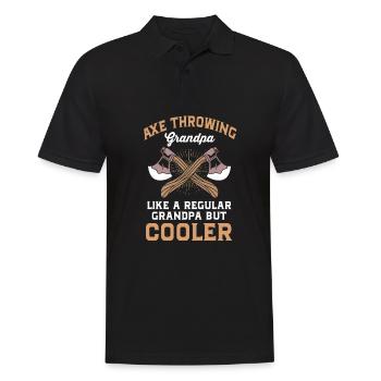 Axt Werfen - Männer Poloshirt - Schwarz - Vorne - Kai (181cm)