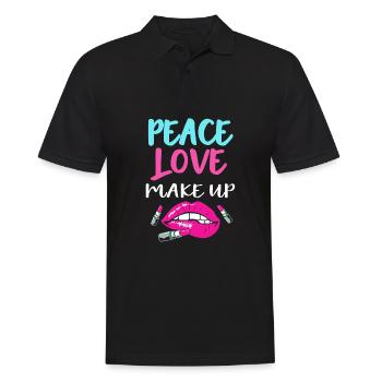 Kosmetikerin Make-up - Männer Poloshirt - Schwarz - Vorne - Kai (181cm)