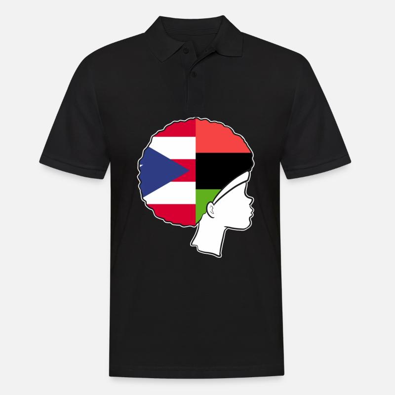 Afro Latina - Männer Poloshirt - Schwarz