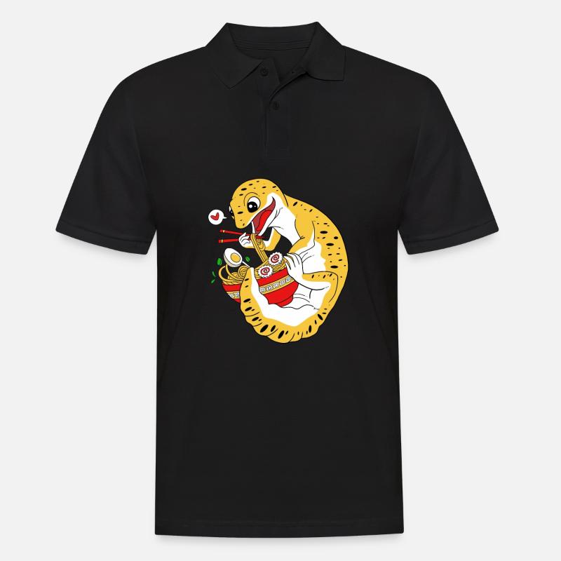 Leopard Gecko - Männer Poloshirt - Schwarz