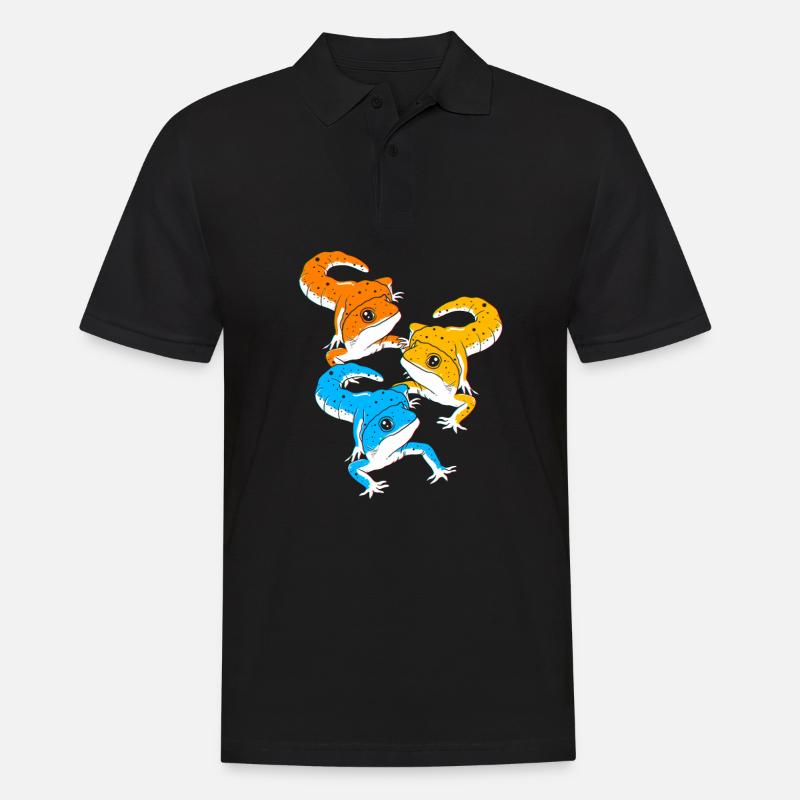 Leopard Gecko - Männer Poloshirt - Schwarz