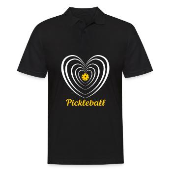 Pickleball - Männer Poloshirt - Schwarz - Vorne - Kai (181cm)
