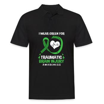 Traumatic brain injury - Men's Polo Shirt - black - Front - Kai (181cm)