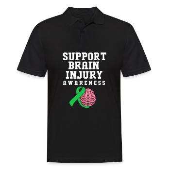 Schädel Hirn Trauma - Männer Poloshirt - Schwarz - Vorne - Kai (181cm)