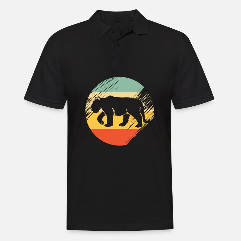 Weißer Tiger - Männer Poloshirt - Schwarz