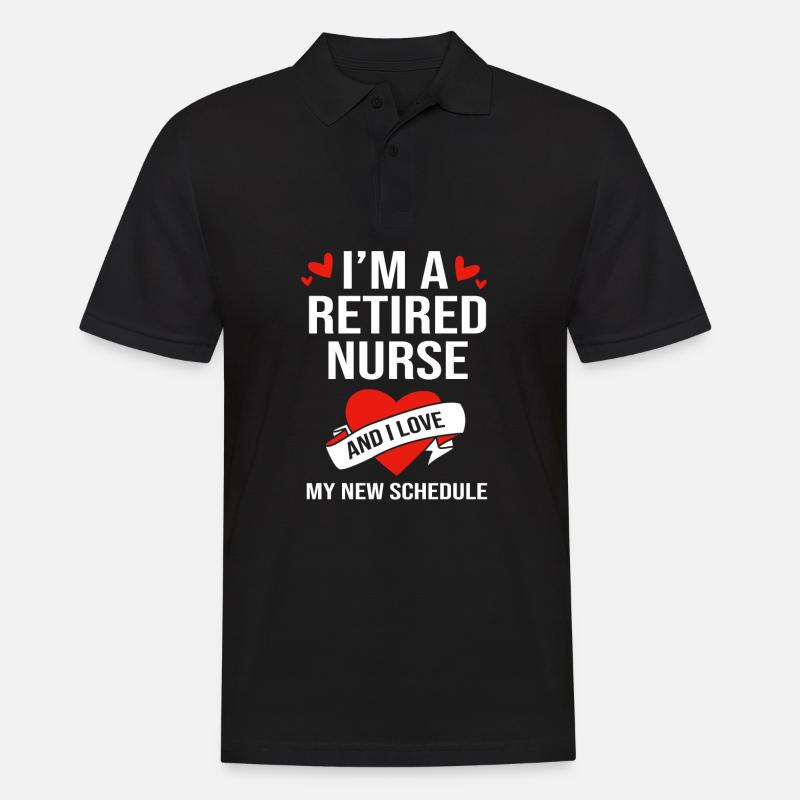 Krankenschwester Rente - Männer Poloshirt - Schwarz