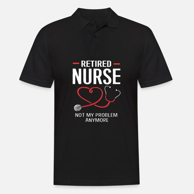 Krankenschwester Rente - Männer Poloshirt - Schwarz