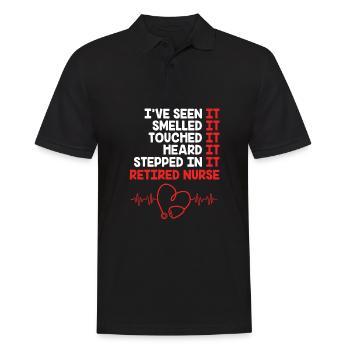 Krankenschwester Rente - Männer Poloshirt - Schwarz - Vorne - Kai (181cm)