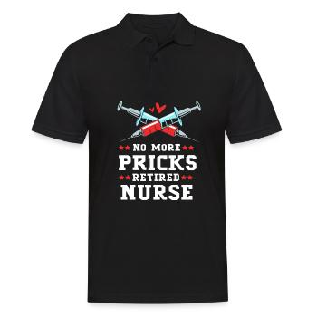 Krankenschwester Rente - Männer Poloshirt - Schwarz - Vorne - Kai (181cm)