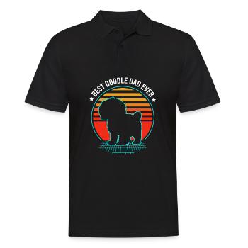 Goldendoodle - Männer Poloshirt - Schwarz - Vorne - Kai (181cm)