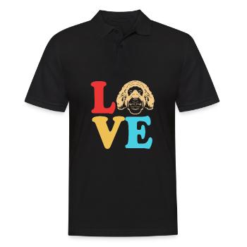 Goldendoodle - Männer Poloshirt - Schwarz - Vorne - Kai (181cm)