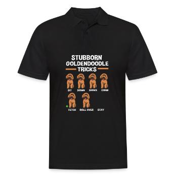 Goldendoodle - Männer Poloshirt - Schwarz - Vorne - Kai (181cm)